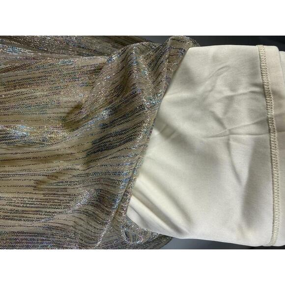 NWT Colleen Lopez Metallic Shimmer Peasant Blouse Size Small - Picture 4 of 6